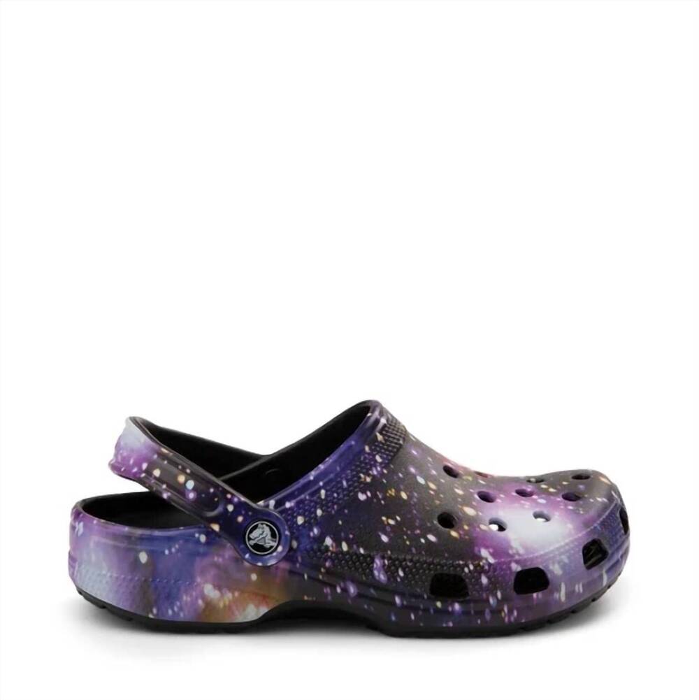 NEW CROCS unisex classic clogs in galaxy